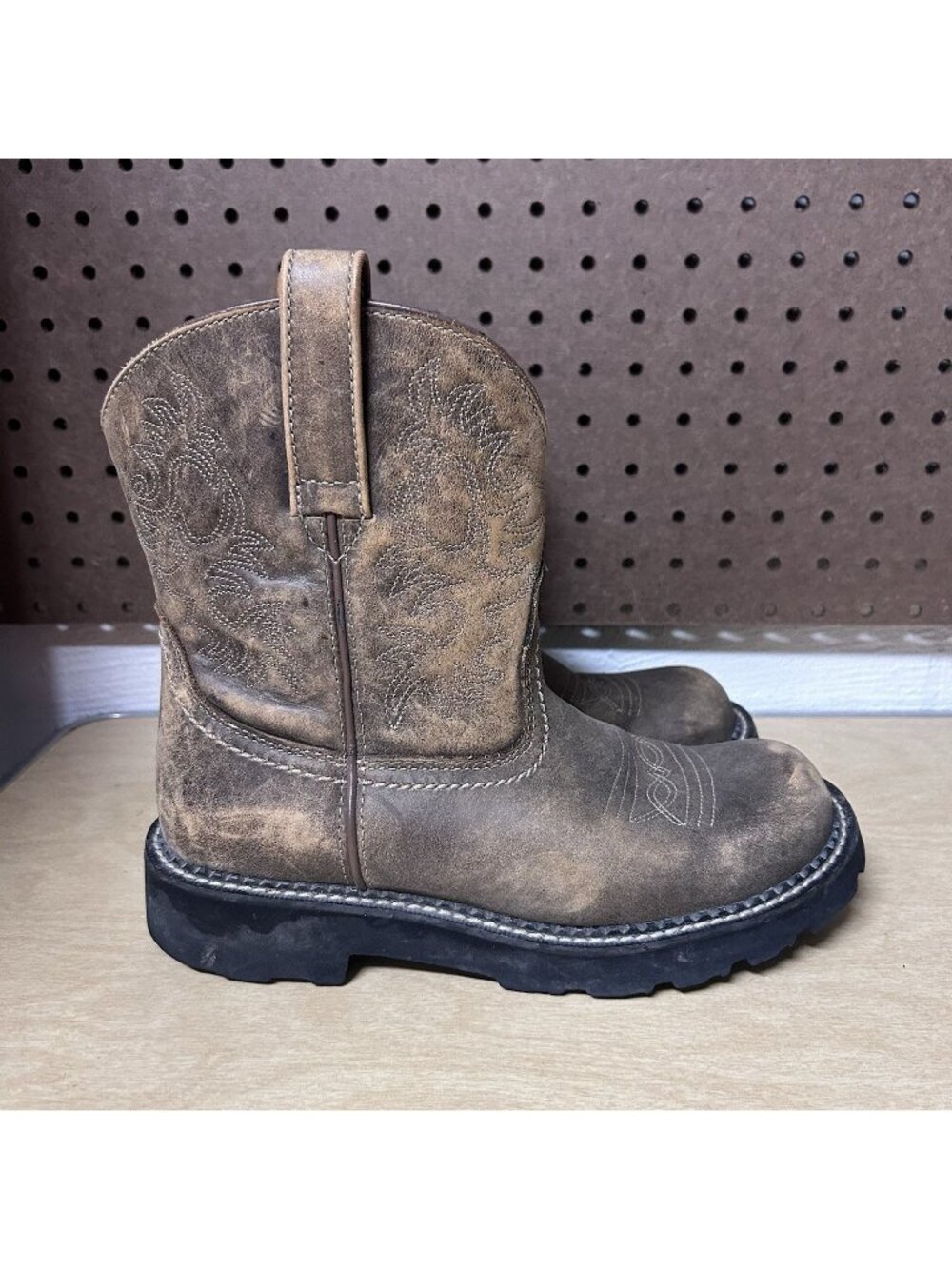 Ariat Fatbaby Brown Leather Boots Women’s Shoes Western Size 7.5 B